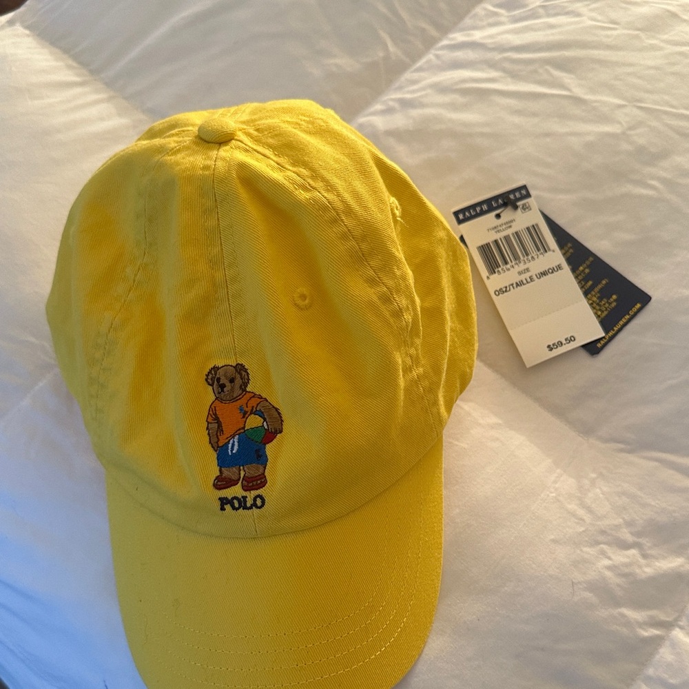 Polo by Ralph Lauren Bright Yellow Bear Cap
